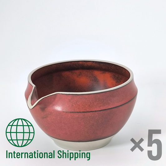 片口抹茶碗（ 晩照・赤色） / Katakuchi Matcha Bowl – “ Bansho” Red(International)